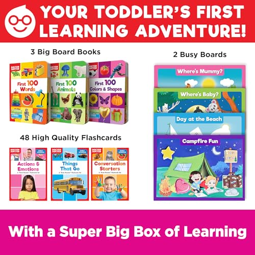 Doctor Jupiter Girls' Big Box of Learning for Kids Ages 1-3 Year Old - style: Girls' Big Box of Learning: 1+