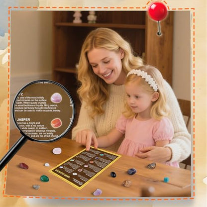 Gemstones Dig Kit Earth Science Kits for Kids Age 6-8-12-14, Birthstone Gemstone Dig Kit, Geology Kit with Break Your Own Geodes, Rock Mining Kit Birthday Gifts Toys for Boys Girls