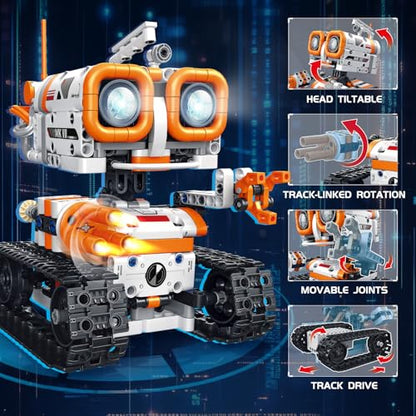 Coding Robot Building Kit for Kids, App Remote Control Compatible with Lego