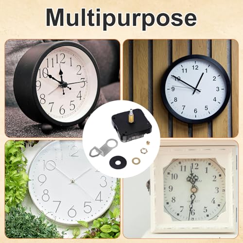 Quartz Clock 12888 Movement Replacement Set, Wall Clocks Mechanism Battery Operated Repair Parts Kit for Wall Clock Without Second Hand Motor Repair Parts - size: Thread length 39/64 inches