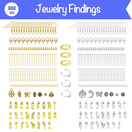 ygorios Jewelry Making Kit for Adults - 1760 PC Crystal Beads, 800 PC Jewelry Findings, DIY Bracelet, Earring