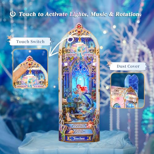 Tonecheer Book Nook Kit DIY Miniature House Wooden 3D Puzzle - Deep Melody - color: Deep Melody