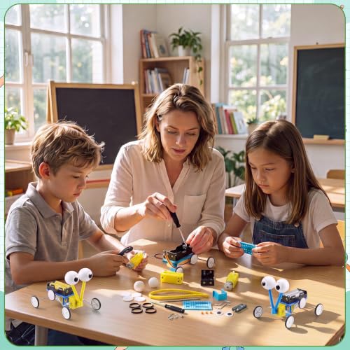 Soulchen 16 Set Stem Craft Kits Crawler Robot Kits for Kids Building Toys