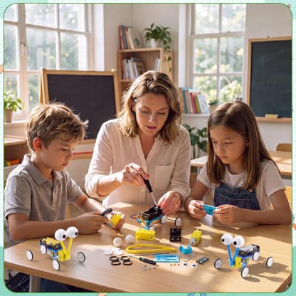 Soulchen 16 Set Stem Craft Kits Crawler Robot Kits for Kids Building Toys