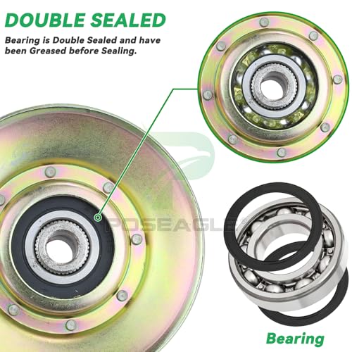 127783 Pulley Idler Craftsman for Husqvarna YTH18542 Ride Mowers - size: 1x139245