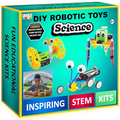 DIY STEM Engineering Educational Toys for Kids 8-12 Arts and Crafts Kits - color: Green- 3 Robotic Sets