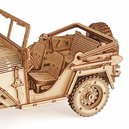 3D Wooden Off-Road Vehicle Puzzle, Wood Crafts DIY Assembly Mechanical SUV Model Kits, Wooden STEM Brain Teaser Puzzle, Christmas Birthday Gifts 3D Puzzle for Adults & Teens - color: Suv