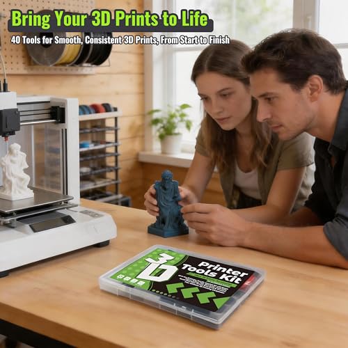 40PCS 3D Printer Tools Kit with Storage Case for FDM 3D Printing