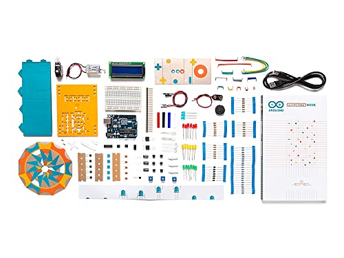 Official Arduino Starter Kit [K000007] - 12 DIY Projects with Electronic Components & English Projects Book - Original Kit from Italy