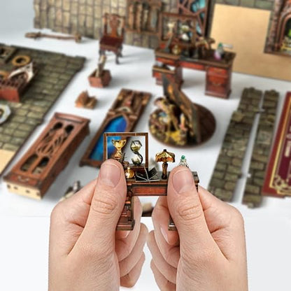 Book Nook Kit DIY Miniature House 3D Wooden Puzzle - Magic Studio - color: Magic Studio