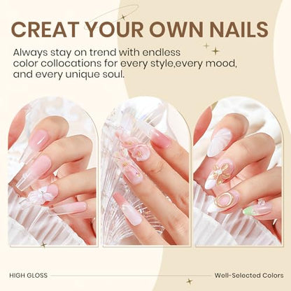 Clear 3D Sculpting Gel Non-Stick Hand Solid Builder Gel for Nails - color: Clear&Clear