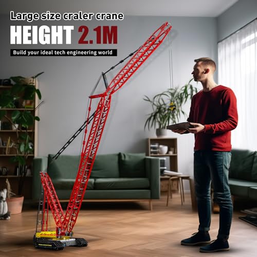 Mould King Crawler Crane LR13000 Building Block Kits, Technical Construction Vehicles Cranes Model with Motor/APP Remote Control, Gift for Age 14+/Adult Collections Enthusiasts (4318+ Pieces) - color: L-17015