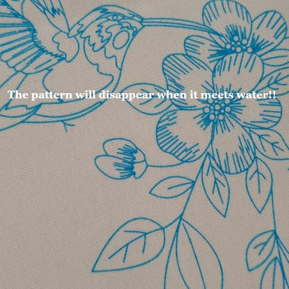 Esffaci Embroidery Starter Kit for Adult Beginner with Hummingbird Flower Pattern Hand Embroidery Set with Cloth Hoop Needle Threader Floss and Instruction - color: Hummingbird