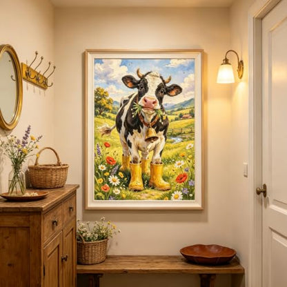 BYGFHLYW 5D Cow Diamond Painting Kit for Adults, Animal Diamond Art Kits - color: KM1230-1