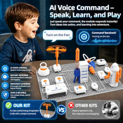 STEM Science Kit for Kids, Electronics Circuit Exploration Toy, 55 PCS - size: Large - 350+ Projects