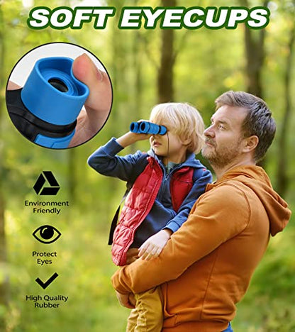 Binoculars for Kids, Toys for 3-12 Years Boys and Girls High-Resolution Optics Shockproof Mini Compact Toy Binoculars for Bird Watching, Hiking, Camping, Science, Detective - color: Yellow
