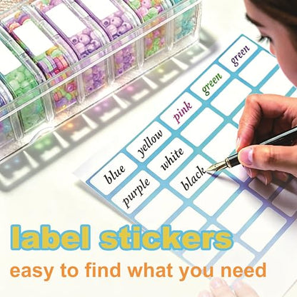 Bead Organizer Box 8-Piece Small Beads Storage Cases and Plastic Container with Hinged Lids Containers for Jewelry Making, Bracelet Crafts and DIY Projects - size: 7pcs