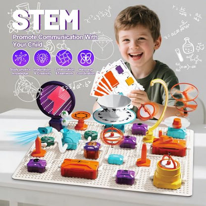 Gohero Circuits Science Kit，76 STEM Projects,Science Experiments for Kids with Fan, RGB Lights,Learning & Education toysKids Circuit Board for Kids(586 Projects+) - style: D9004-76 Circuit Parts