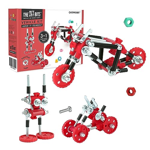 The OFFBITS Stem Building Toys, ChopperBit Educational Robot, Build Your Own Robot for Kids 8+ Years, Stem Toys Engineering Kit, Motorcycle Vehicle Construction Kit Gift Ideas Boys & Girls