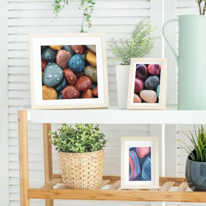 Scrapbook Paper, 24 Sheets 6"×6” 160gsm Single-Sided Patterned Cardstock - color: 24 sheets-colorful stones