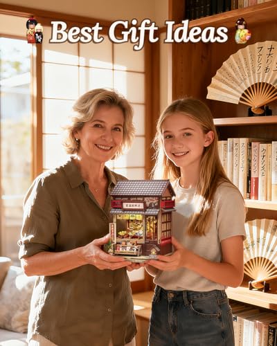 Japan Book Nook, DIYMiniature House Kit, Japanese Fan Shop Booknook - color: Tsukino Eogi-dou