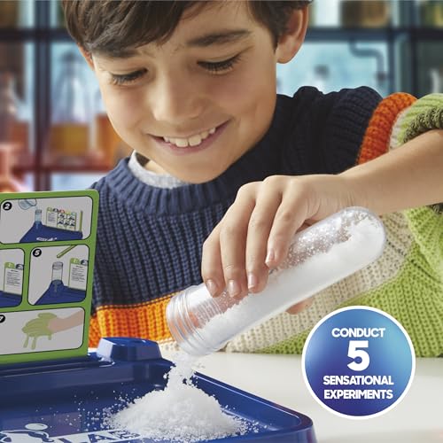 Discovery Sensory Science Test Tube Chemistry Lab| 5 STEM Experiments| Glow Slime, DIY Bouncy Ball, Crystal Growing, Instant Snow| Science Kit for Kids| Educational Learning Toy| Gift for Ages 6+