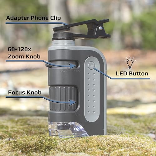 Carson MicroBrite Pro Kit with Pocket Microscope & Smartphone Adapter Clip - style: Microscope + Phone Clip & App