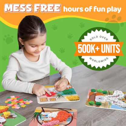 jackinthebox Poke Art Pets Crafts Kits for Children, Gifts Toys, Ages 4-8 - style: Pets