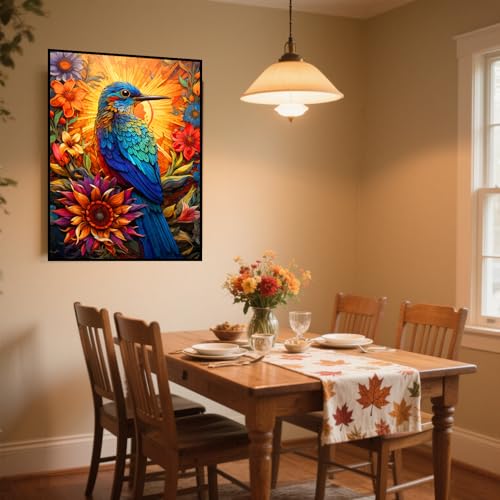 Ekuxom Hummingbird Diamond Painting Kits for Adults-Sunflower Diamond Art - color: Hummingbird