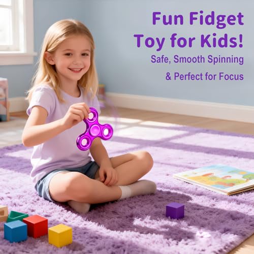 Fidget Toys Adults,Electroplated Metal Fidget Spinner Stress Reducer,High Speed 3-5 Min Quite Spins,Fidgets for Adults & Teens & Kids Age 6+(Pink) - color: Pink