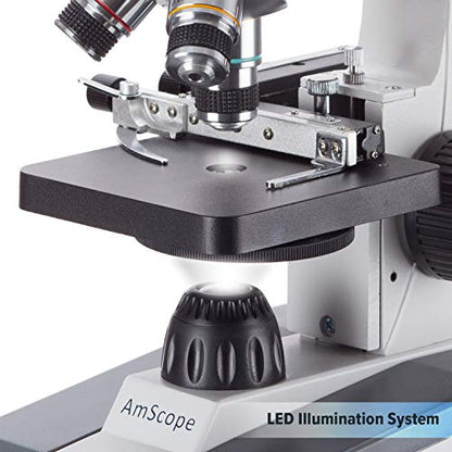 AmScope M150C-SP14-WM 1000X Portable Microscope with Slide Preparation