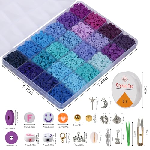 XSEINO 40000Pcs Clay Beads Bracelet Making Kit,8 Boxes 180 Colors - color: 8 Boxes