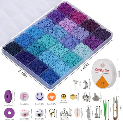XSEINO 40000Pcs Clay Beads Bracelet Making Kit,8 Boxes 180 Colors - color: 8 Boxes
