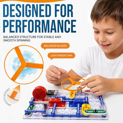 3-Pack Fans Compatible with Snap Circuits 6SCM1F M1 Motor - color: Green Glow