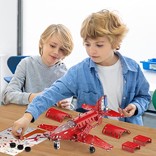 Lucky Doug STEM Building Projects Model Airplane Set - Building Toys for Kids Ages 8-12, Assembly Science Kit for Boys 7 8 9 10 11 Years Old - style: 869-2