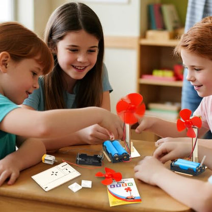 6 STEM Science Kits for Kids Age 8-12, Classroom Electric Fan Circuit Kit