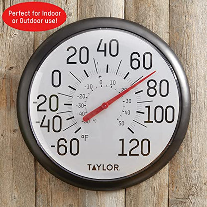 Taylor Precision Products 6700 Big & Bold Dial Thermometer, 13.25", Black - color: Black, size: 13.25 inches (Pack of 1)
