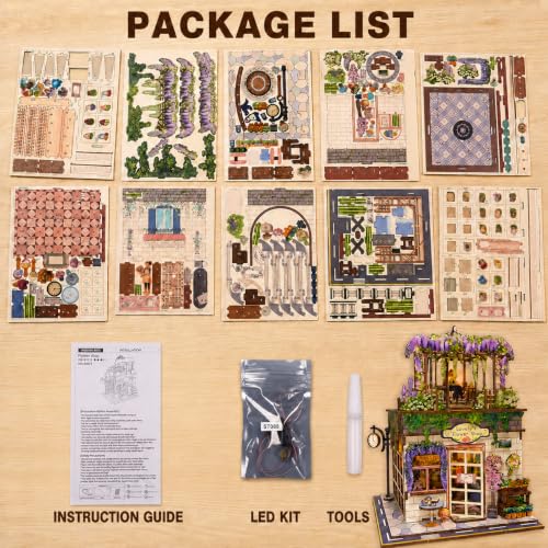 Evankin Flower Shop Book Nook Kit, DIY Miniature House with LED Light - style: Flower Shop