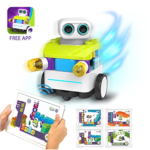 BOTZEES Classic Plus Coding Robots for Kids, Remote Control Robot, 8 in 1 AR STEM Toys for 4+ Years Old Kids (APP Based, iOS, Android and Kindle Fire Compatible)