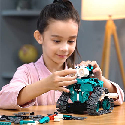 IQKidz APP/Remote Control STEM Building Kits for Kids Ages 8-12 - 3 in 1 RC Robot Car Toys, 440 Pcs Educational Science Projects, Gift Ideas for Boys Girls - style: Robot