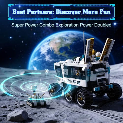 Lunar Rover Building Blocks Set for Boys Ages 8-12, STEM Space Toys for Kids to Assemble a Big Lunar Rover, Best Present for Boys and Girls Aged 8-14 (626PCS)