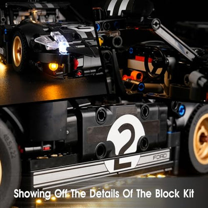 LED Light for Lego Technic 1966 Ford GT40 MKII Race Car 42223 Set, Light Kit Compatible with Lego 42223 Building Blocks Model, Not Included The Model Set - style: 42223