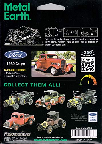Fascinations Metal Earth 1932 Ford Coupe 3D Metal Model Kit