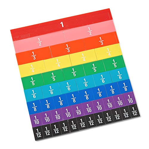 hand2mind Plastic Double-Sided Decimal and Fraction Tiles, Set of 15