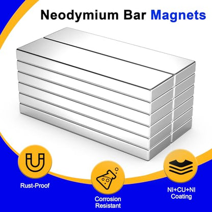 Powerful Neodymium Bar Magnets, 12 Pack Heavy Duty Magnet, 40x10x3mm - size: 40x10x3 mm, style: 12 Pack