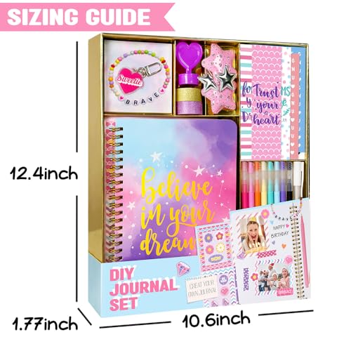 Nollh DlY Journal Kit for Girls Scrapbook Gifts for 8-12 Year Old Girl