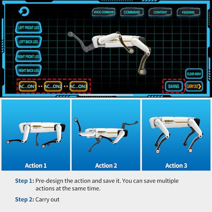 Smart Robot Dog - Interactive STEM Pet with Voice Control, 30+ Actions & APP Programming, Durable Design for Kids Age 6+ (Compatible with iOS/Android) - style: robot dog