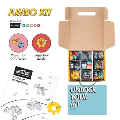 The Off Bits Educational STEM Toys for 6+: Robot Toy Building Sets, 3-in-1 Engineering Kit for Boys and Girls, Build Your Own STEM Building Toys with Endless Possibilities (Jumbo Kit) - style: Jumbo Kit