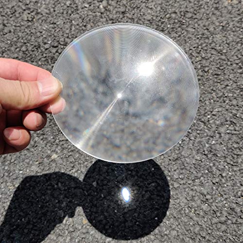 Six Seasons Φ100mm(3.94") Fresnel Lens, 140mm(5.51") Focal Length PMMA, Shatterproof Magnifier for LED Lighting & Optical Education - size: Focal Length 140mm