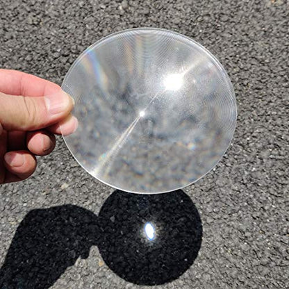 Six Seasons Φ100mm(3.94") Fresnel Lens, 140mm(5.51") Focal Length PMMA, Shatterproof Magnifier for LED Lighting & Optical Education - size: Focal Length 140mm